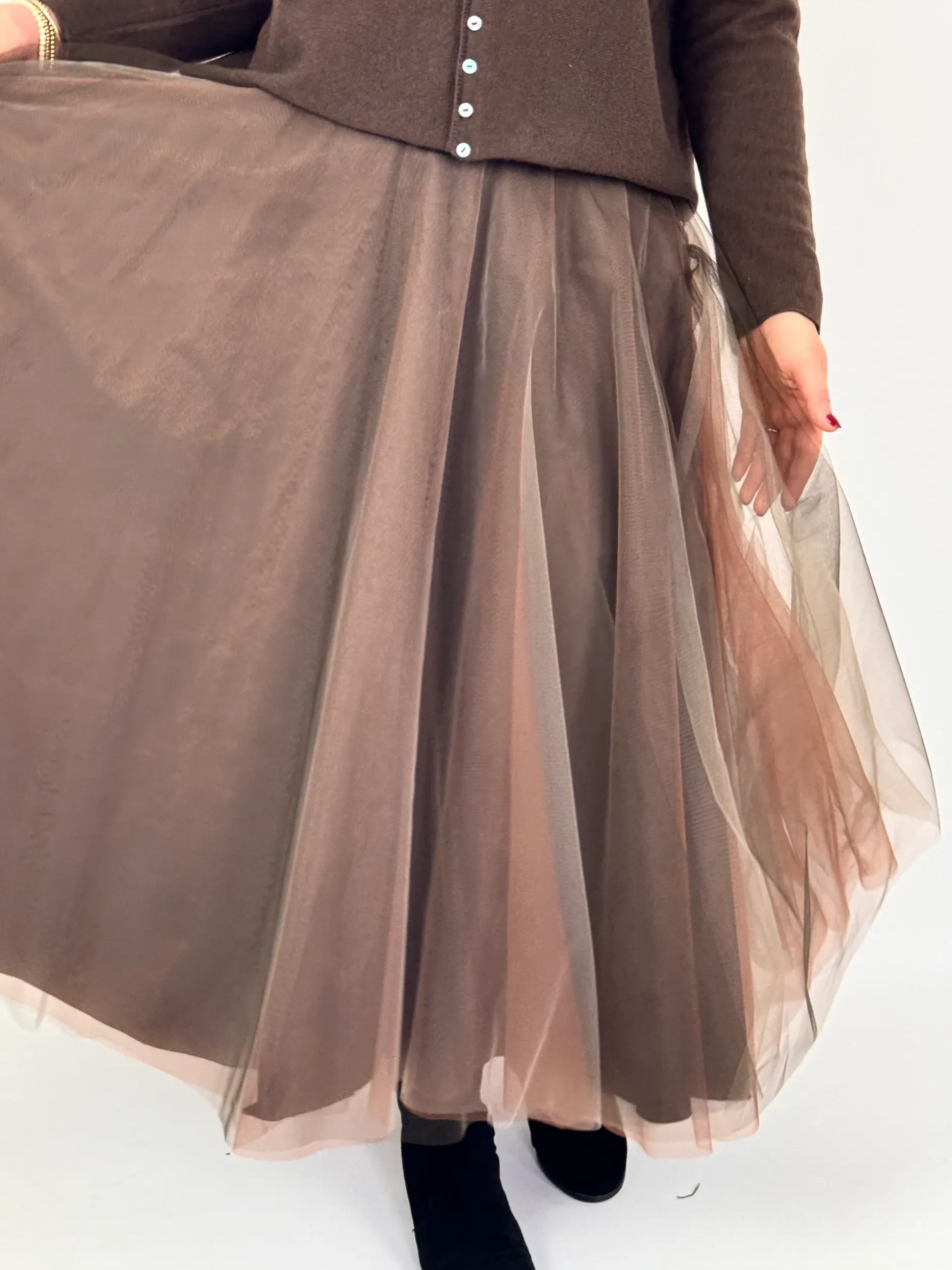 Officinae Tulle Skirt Brown