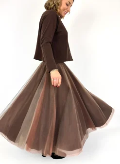 Officinae Tulle Skirt Brown