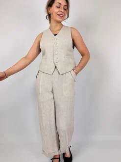 Pas De Calais 3321 Waistcoat Natural