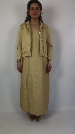 Sula Wide Strap Dress Biscotti