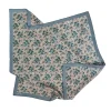 Tapis Noir Classical Blue Flower Stripe Scarf