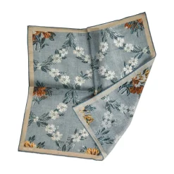 Tapis Noir Handkerchief Blue Flower