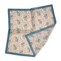Tapis Noir Light Blue Flower Toile Scarf