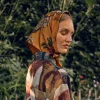 Tapis Noir Small Classical Yellow Garland Scarf