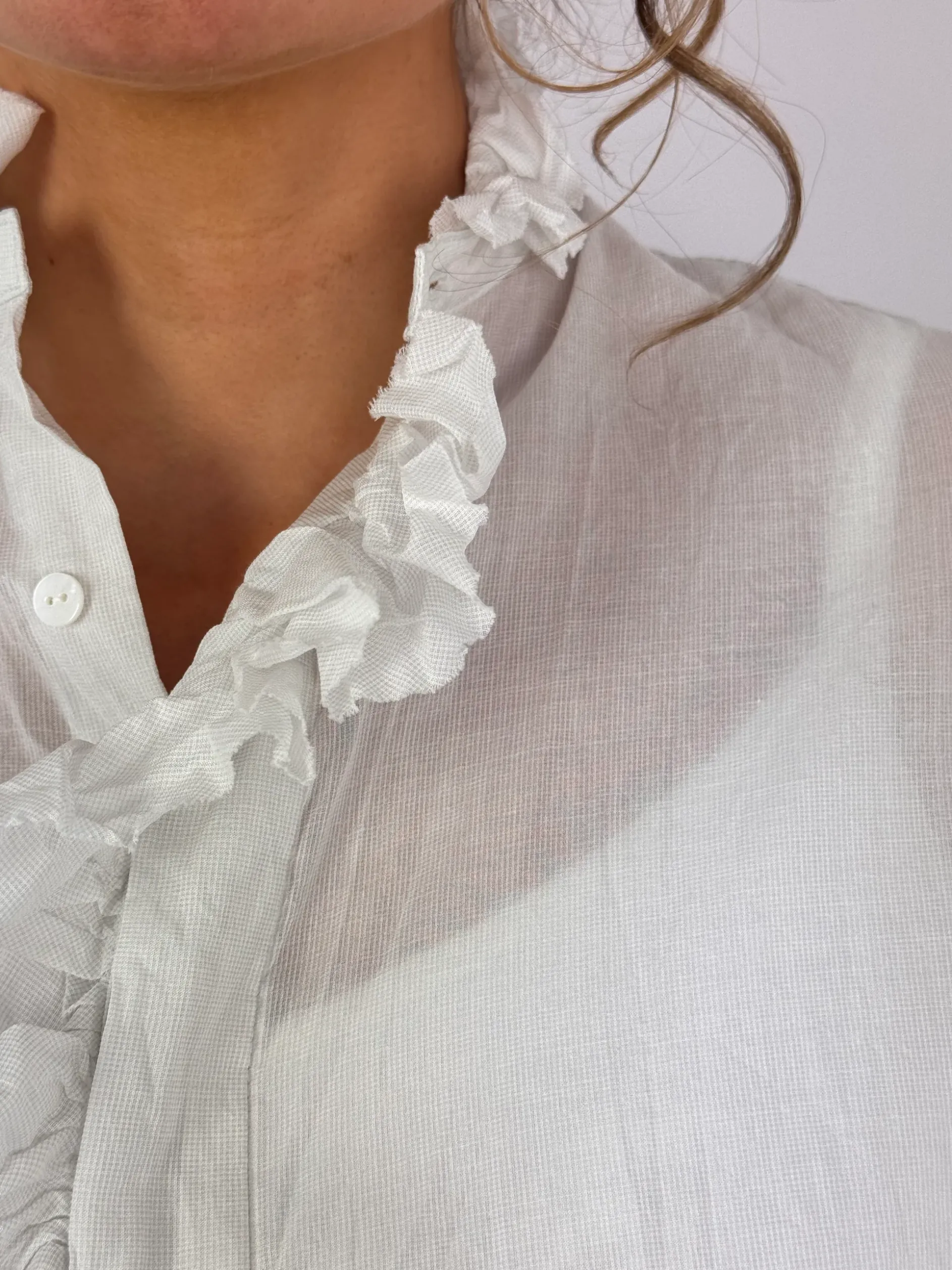 Toujours Bishop Sleeve Shirt Grey