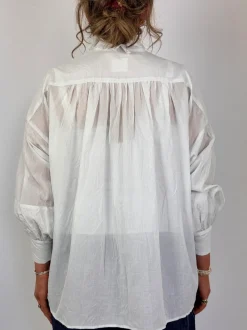 Toujours Bishop Sleeve Shirt Grey