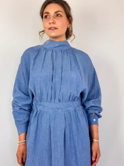 Toujours Work Smock Coat Indigo Blue